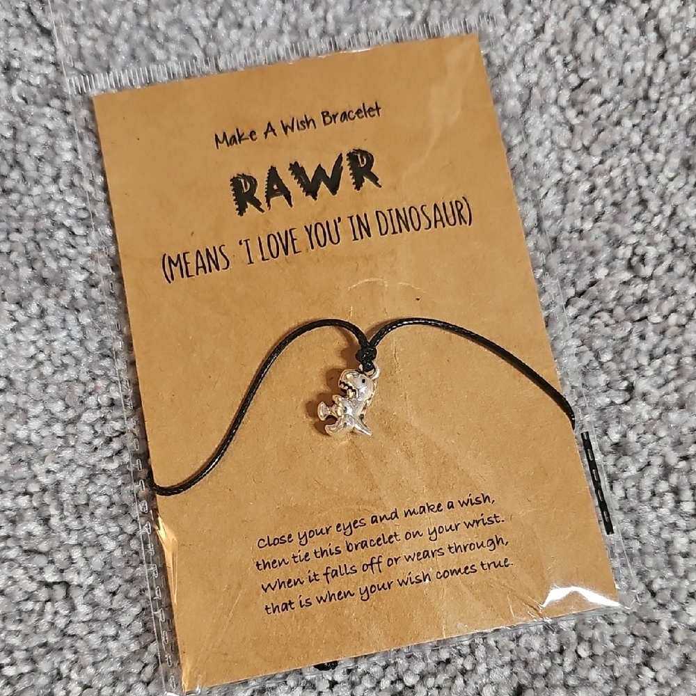 🟠B9🔹️Silver Dinosaur Wish Bracelet